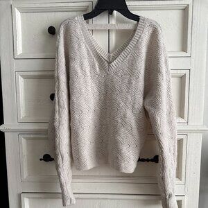 Pink Rose Natural double V-neck sweater size Medium